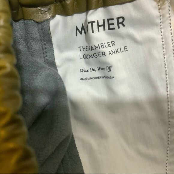 Mother The Rambler Lounger Ankle Straight Leg Pants Highwaist Fig Fir Green M - Picture 5 of 8